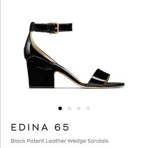 NBW Jimmy Choo Edina Black Patent Sandals